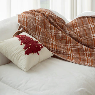 Warm Rustic Plaid Cozy Throw Blanket