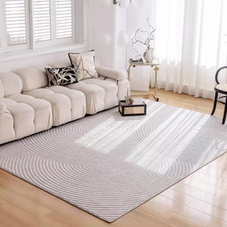 Easy Clean Rug Ripple Circle Spillproof Pet-Friendly Living Room Large Area Rug