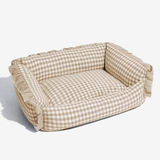 Fashion Ruffle Plaid Detachable Warm Dog & Cat Bed