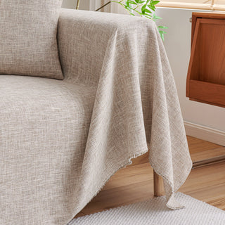 Faux Linen Sofa Cover