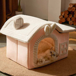 House Design Semi-Enclosed Cat Bed