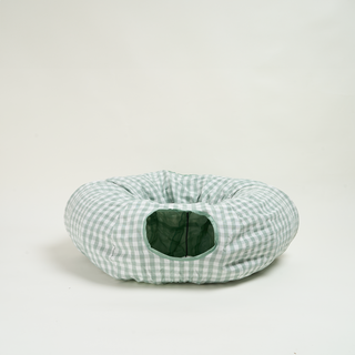 Tartan Foldaway Cat Tunnel & Bed