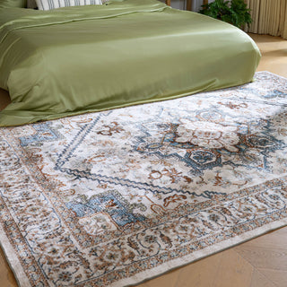 Waterproof Classic Blue Persian Lightweight Rug