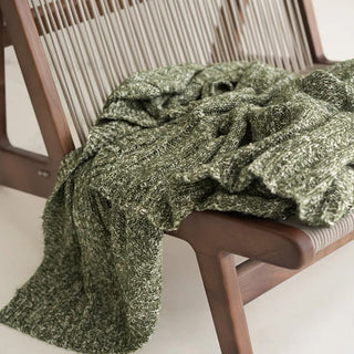 Cozy Ribbed Boucle Throw Blanket