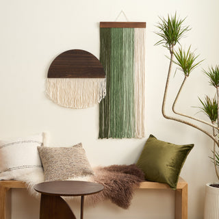 Nomad's Palatte Dip-Dyed Macrame Wall Tapestry