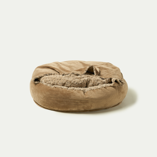 Semi-Enclosed Plush Peace Dog & Cat Bed