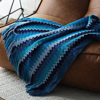 Vibrant Zig-Zag Throw Blanket