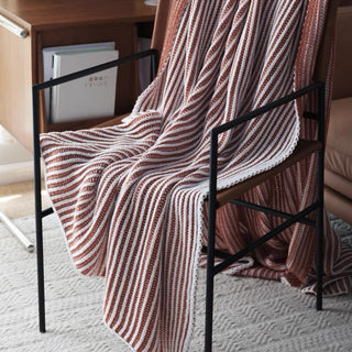 Cozy Ribbed Knit Throw Blanket