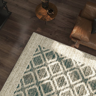 Easy Clean Rug Modern Geometric Spillproof Pet-Friendly Living Room Large Area Rug