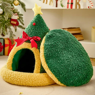 Teddy Velvet Plush Christmas Festive Funny Dog & Cat Bed