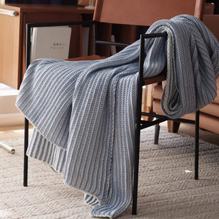 Cozy Ribbed Knit Throw Blanket