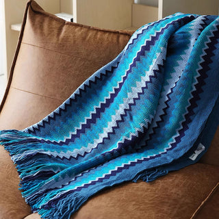 Vibrant Zig-Zag Throw Blanket