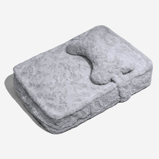 Warming Fluffy Bone Cloud Shape Calming Dog Bed